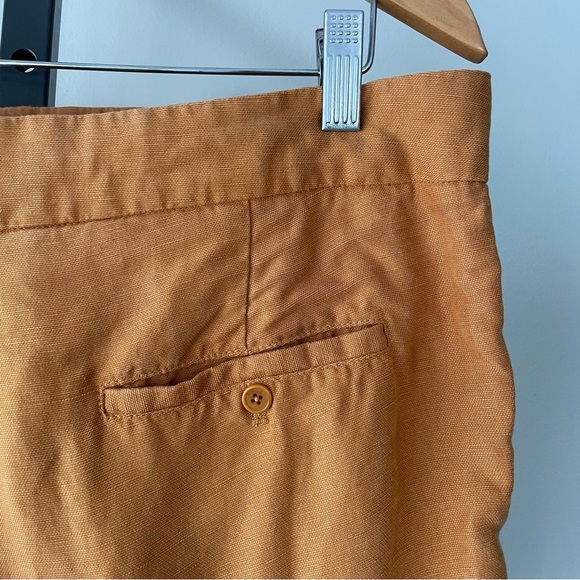 Wilfred Allegra Burnt Orange Linen Shorts Size 10 - Picture 4 of 7